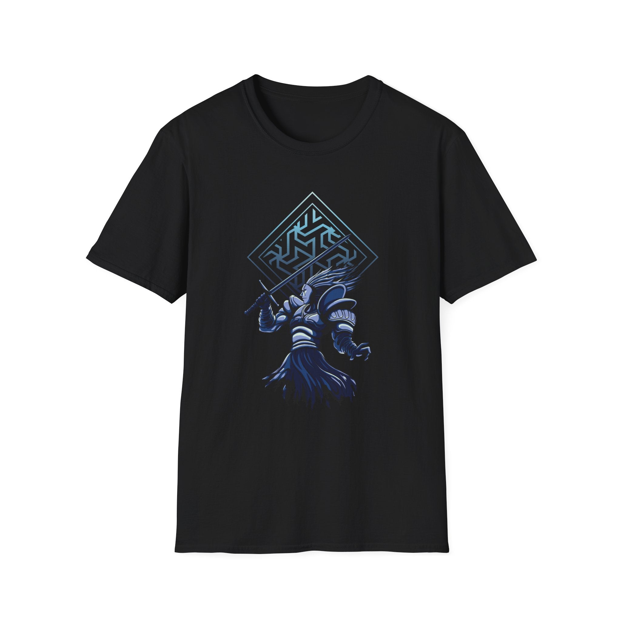 Dark Knight with Mask - Dark RPG Warrior - Unisex T-Shirt