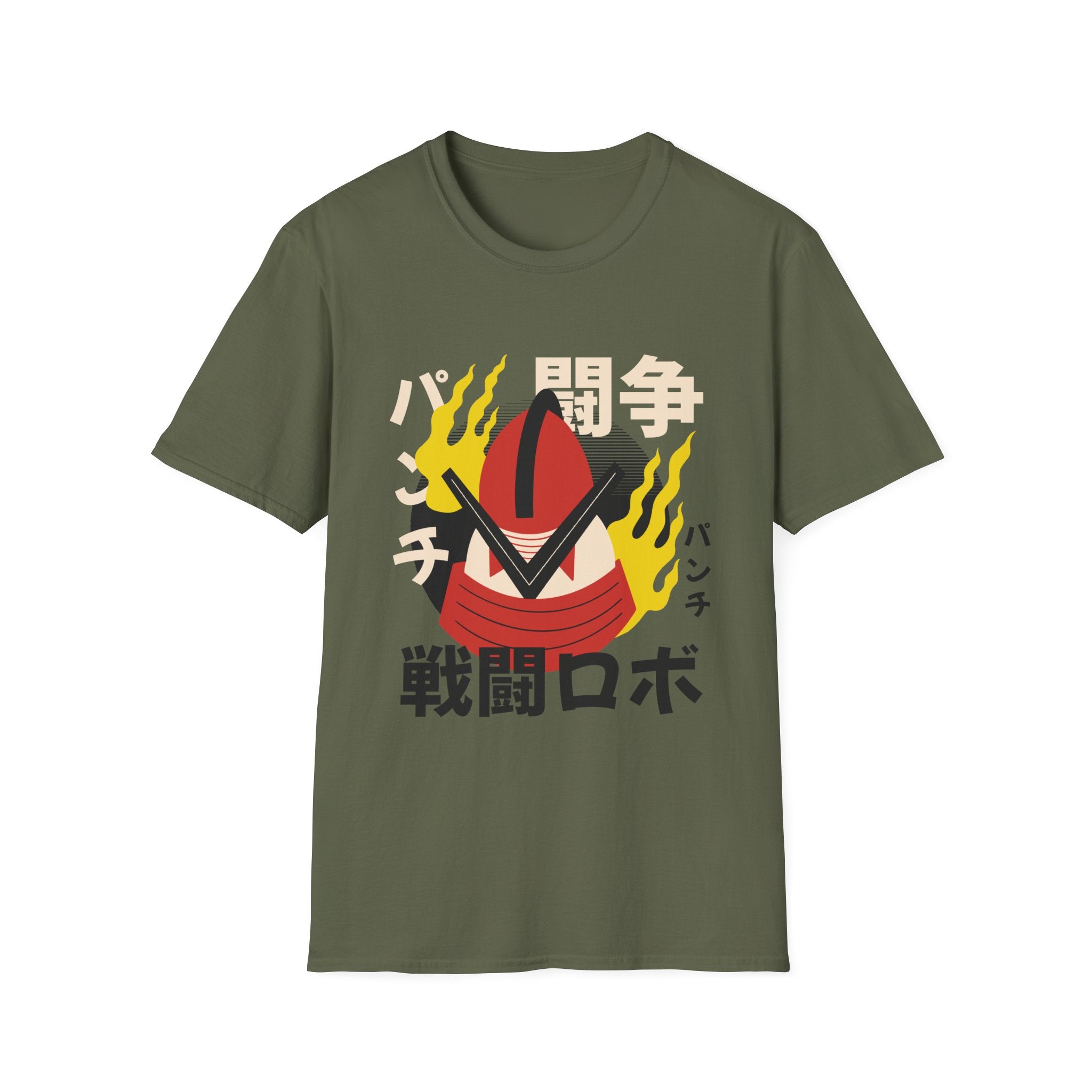 Robot with Fire - Retro Japanese Robots - Unisex T-Shirt