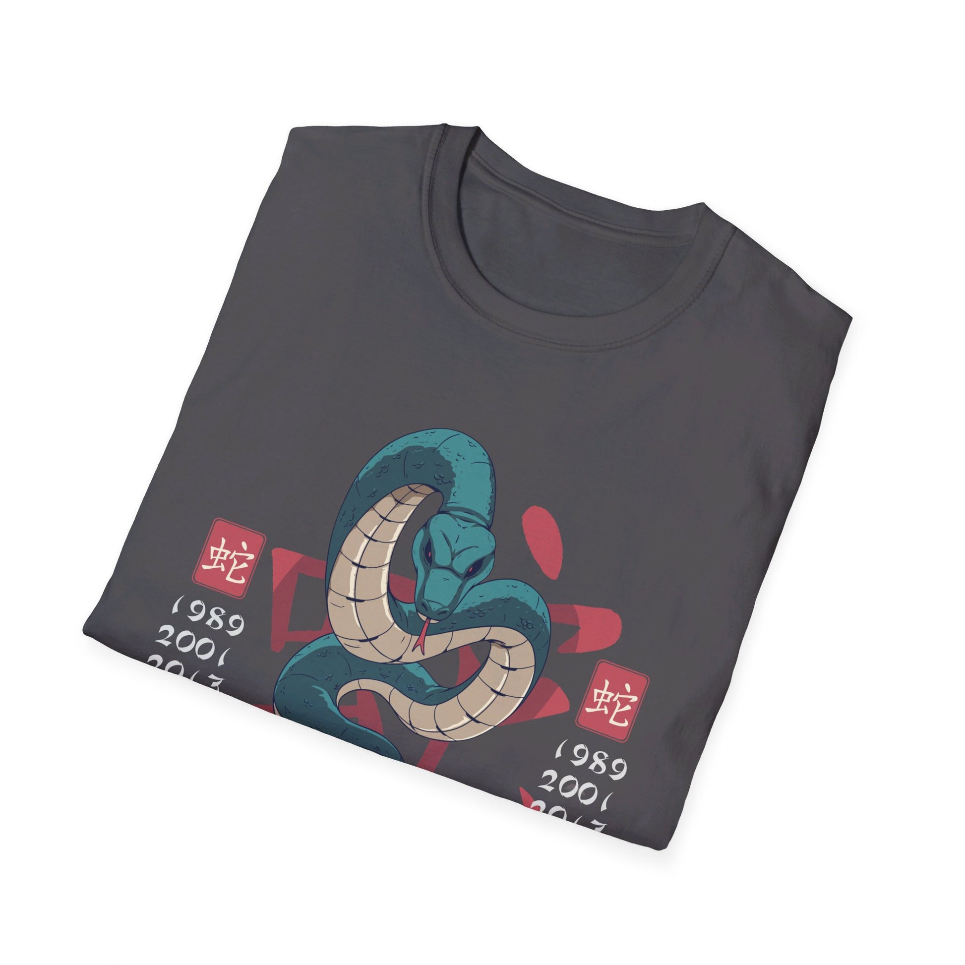 Snake - Chinese Zodiac Anime - Front Design - Premium Bio Unisex T-Shirt - Pure Face Streetwear