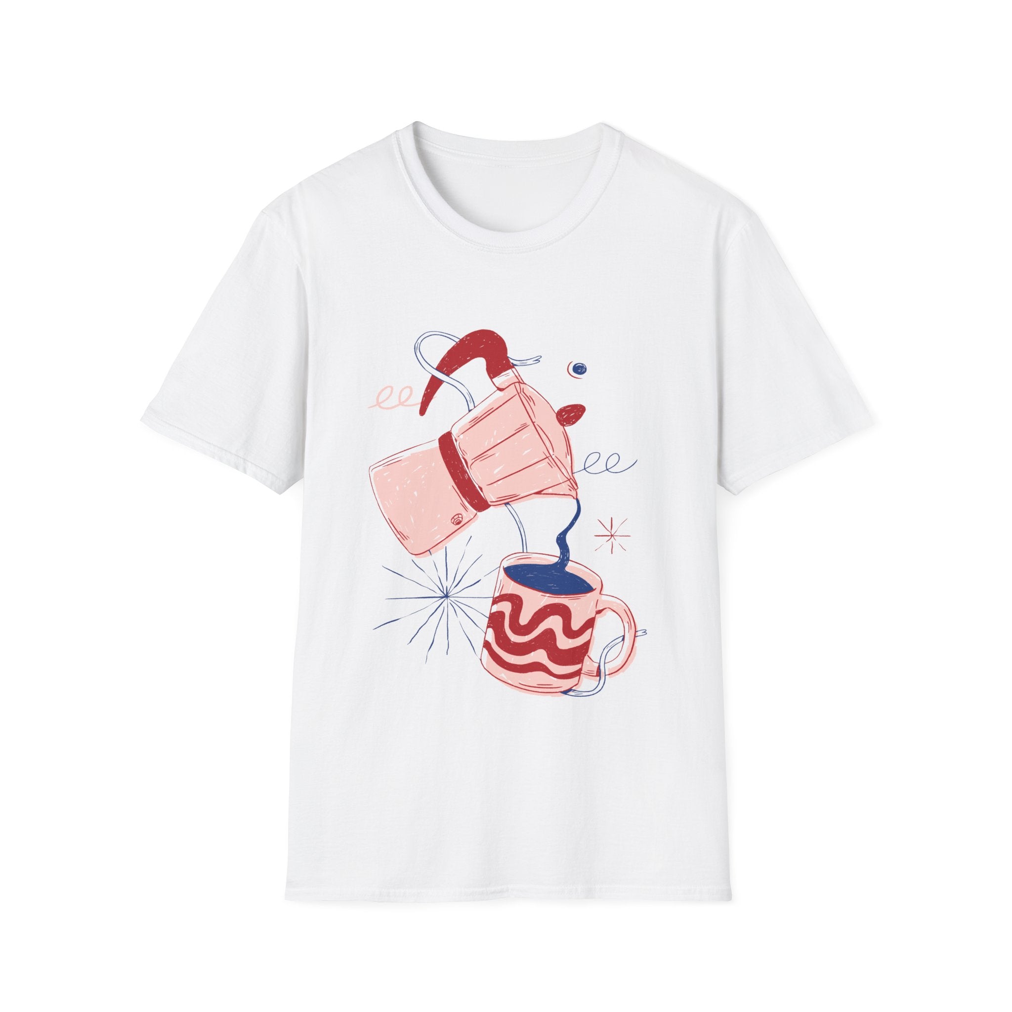 Coffee Drink - Retro Doodled Food - Unisex T-Shirt