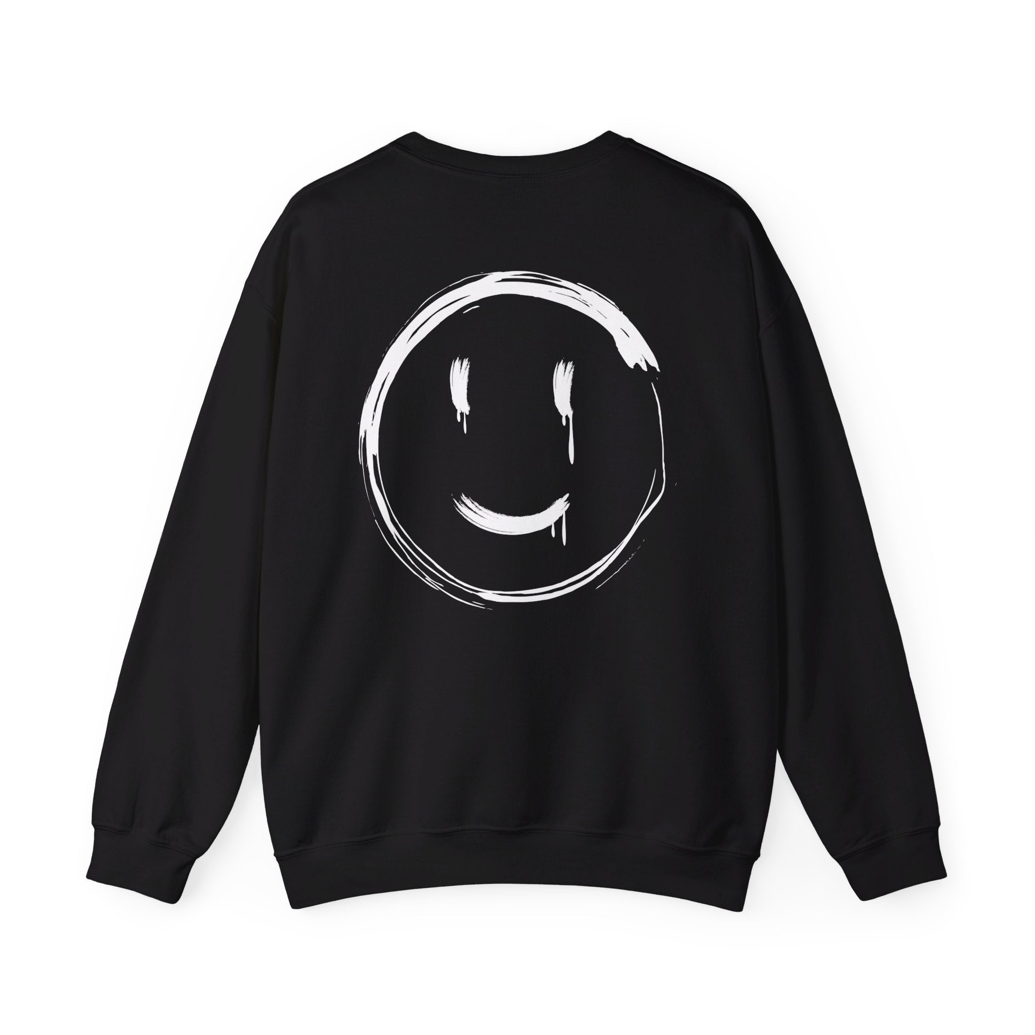 Smile More - Streetwear - Level X - Back Design - Premium Unisex Heavy Blend™ Crewneck Sweatshirt