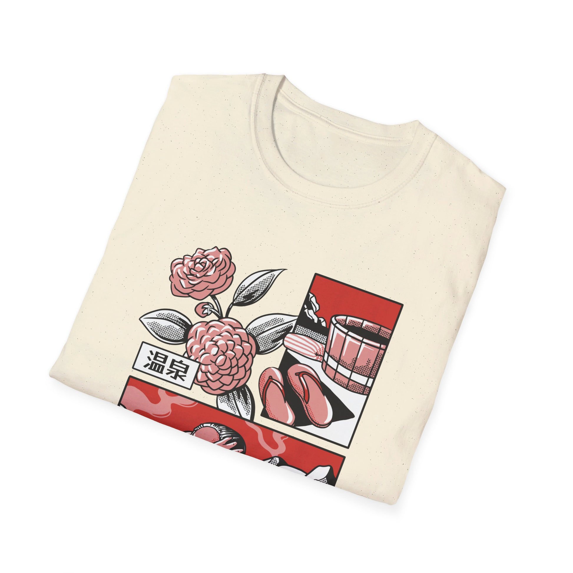 Japanese Bath Woman - Slice Of Life - Front Design - Premium Bio Unisex T-Shirt - Pure Face Streetwear