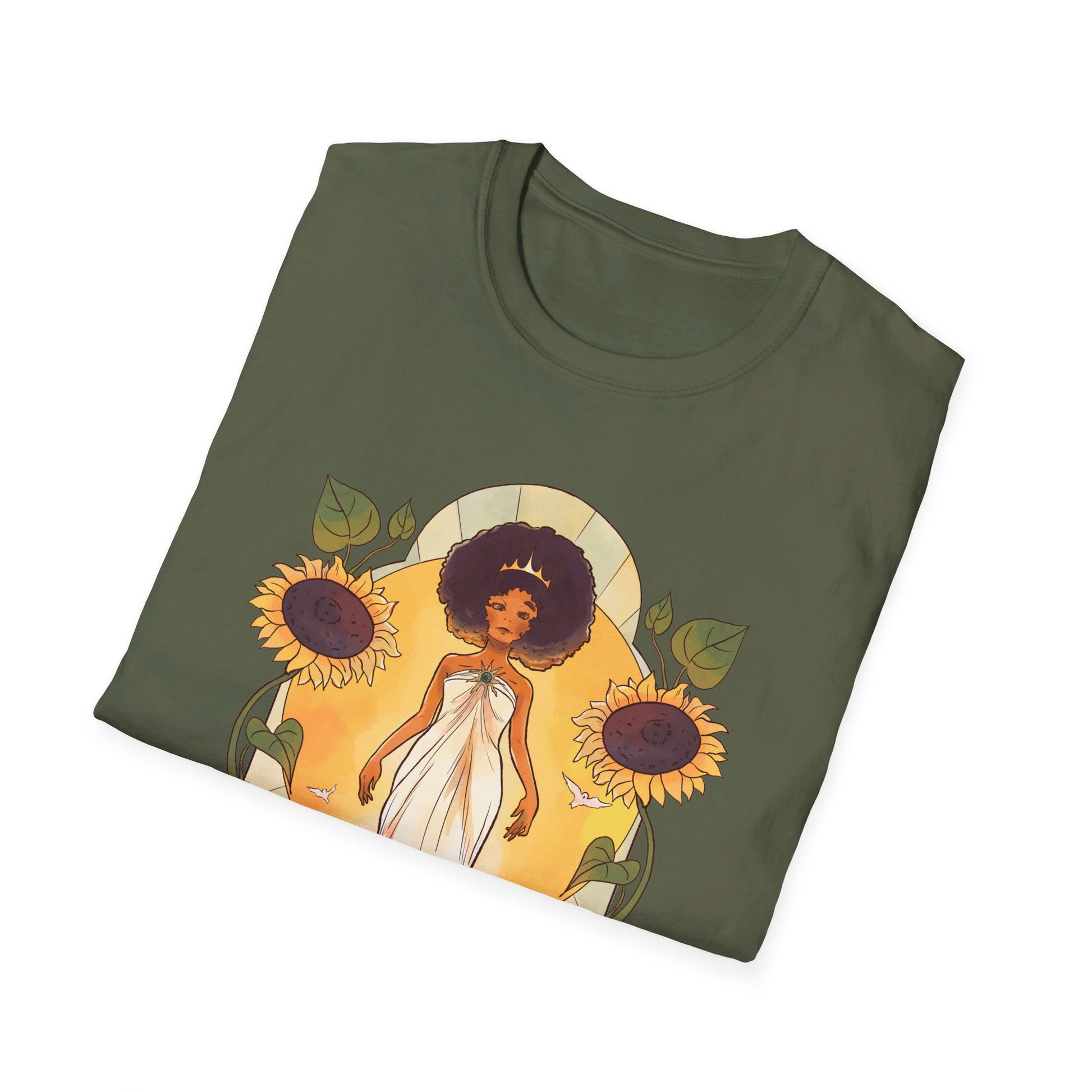 Sunflower Princess - Fairy Tail World - Front Design - Premium Bio Unisex T-Shirt - Pure Face Streetwear