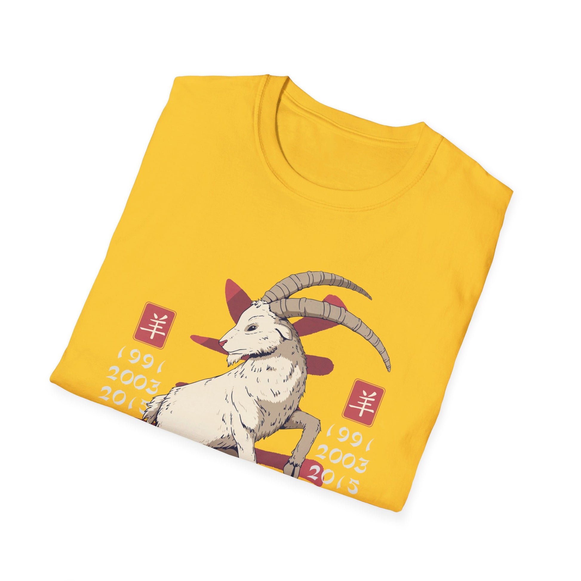 Goat - Chinese Zodiac Anime - Front Design - Premium Bio Unisex T-Shirt - Pure Face Streetwear