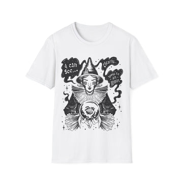 Crystal Ball - Dark Magic In Black & White - Unisex T-Shirt