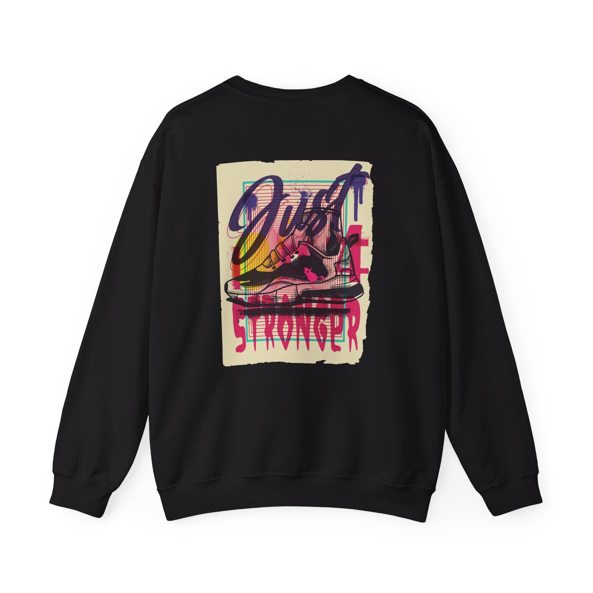 Just Shoes - Urban Graffiti - Back Design - Premium Unisex Heavy Blend™ Crewneck Sweatshirt