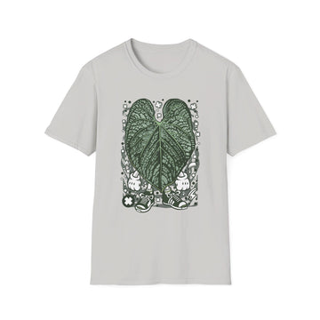 Anthurium Luxurians - Cartoon Plants - Front Design - Premium Bio Unisex T-Shirt