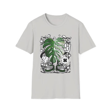 Monstera Varigated - Cartoon Plants - Front Design - Premium Bio Unisex T-Shirt