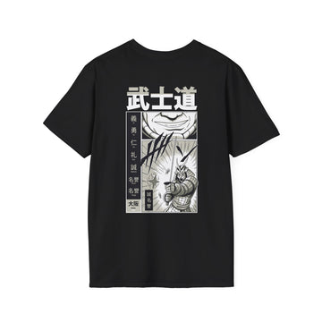 Ninja Attack - Samurai Manga - Unisex T-Shirt - Back Print