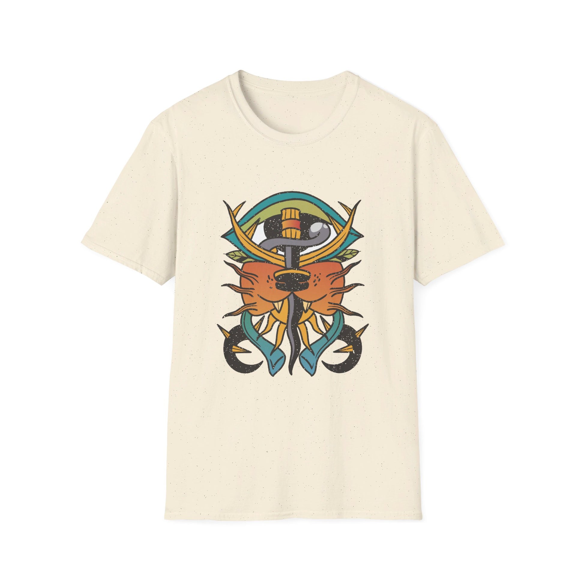 Sword Tattoo - Old School Tattoo - Front Design - Premium Bio Unisex T-Shirt - Pure Face Streetwear