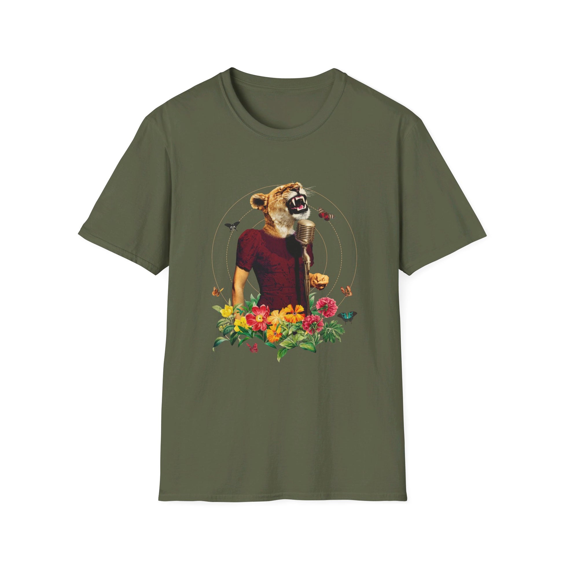 Lioness - Animal Human - Front Design - Premium Bio Unisex T-Shirt - Pure Face Streetwear