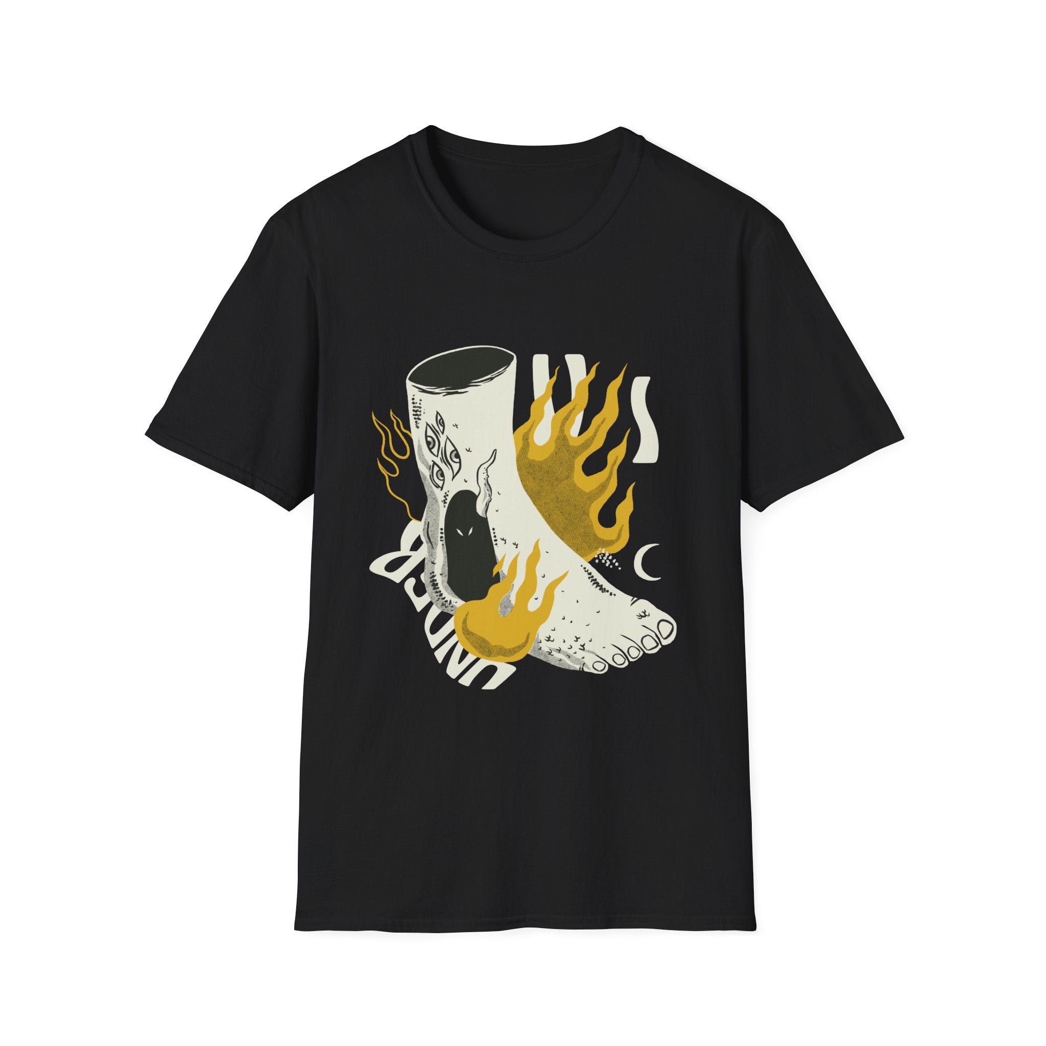 Bizarre Foot on Fire - Half Animal Alf Human - Unisex T-Shirt