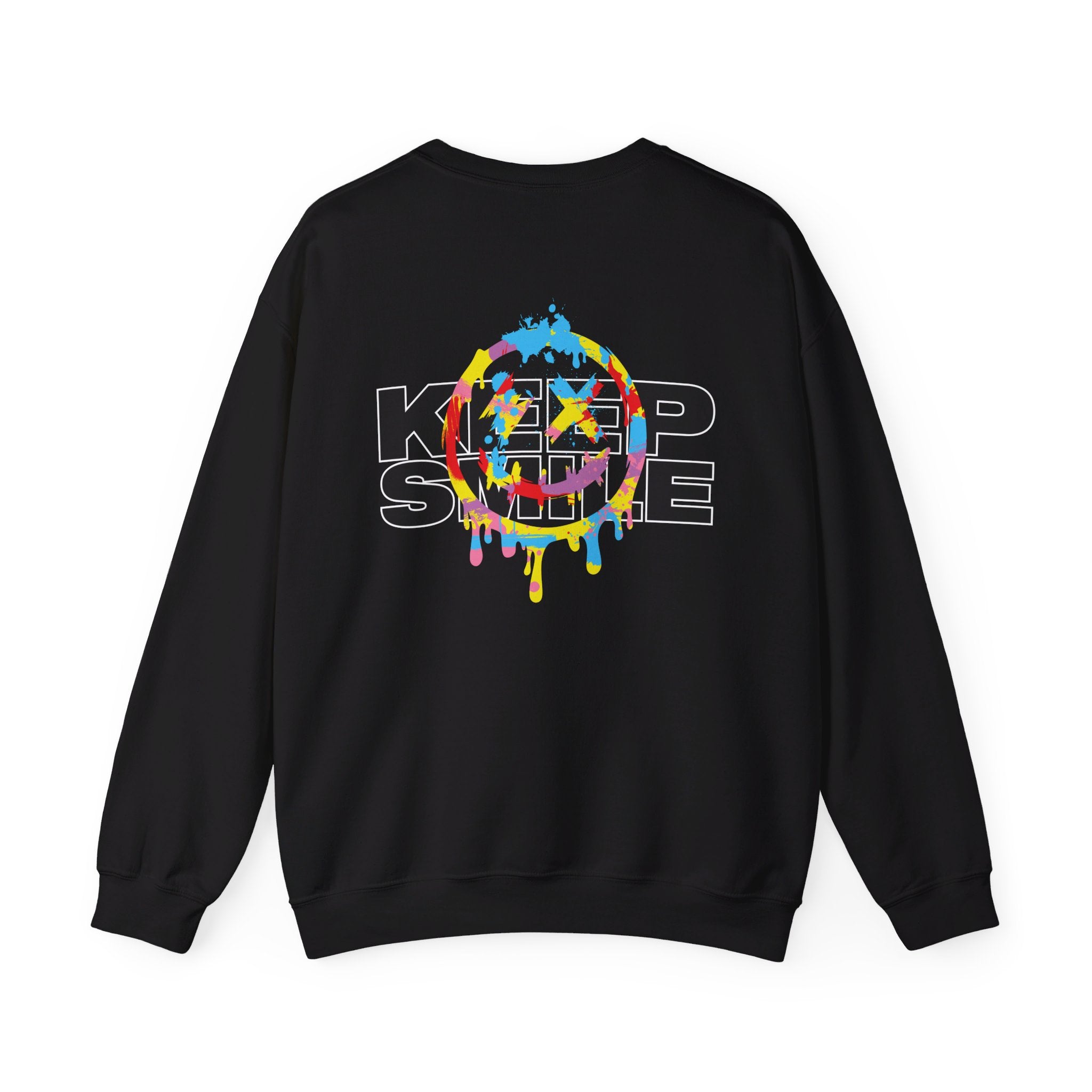 Keep Smile World - Streetwear - Joker - Back Design - Premium Unisex Heavy Blend™ Crewneck Sweatshirt