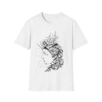 Woman Profile Statue - Hand Drawn Dark Gothic - Unisex T-Shirt