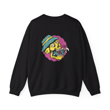 Cartoon Summer Skull - Summer Skulls - Back Design - Premium Unisex Heavy Blend™ Crewneck Sweatshirt