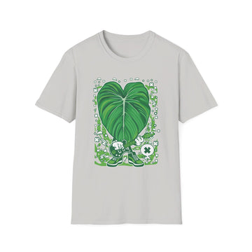 Philodendron Pastazanum - Cartoon Plants - Front Design - Premium Bio Unisex T-Shirt