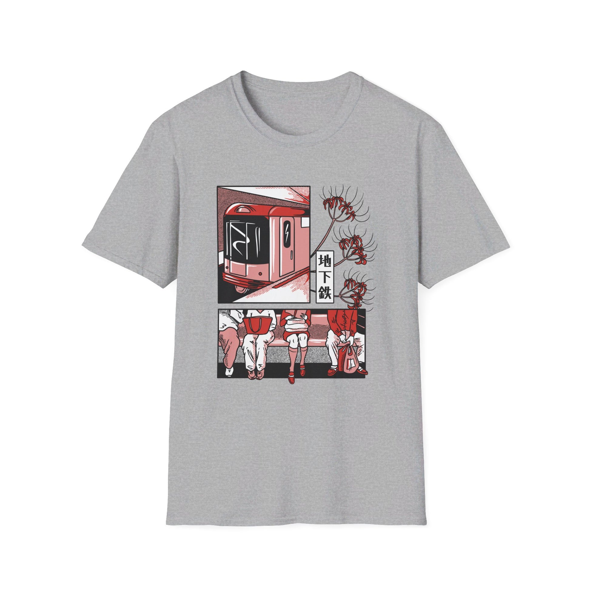 Japanese Metro Train - Slice Of Life - Front Design - Premium Bio Unisex T-Shirt - Pure Face Streetwear