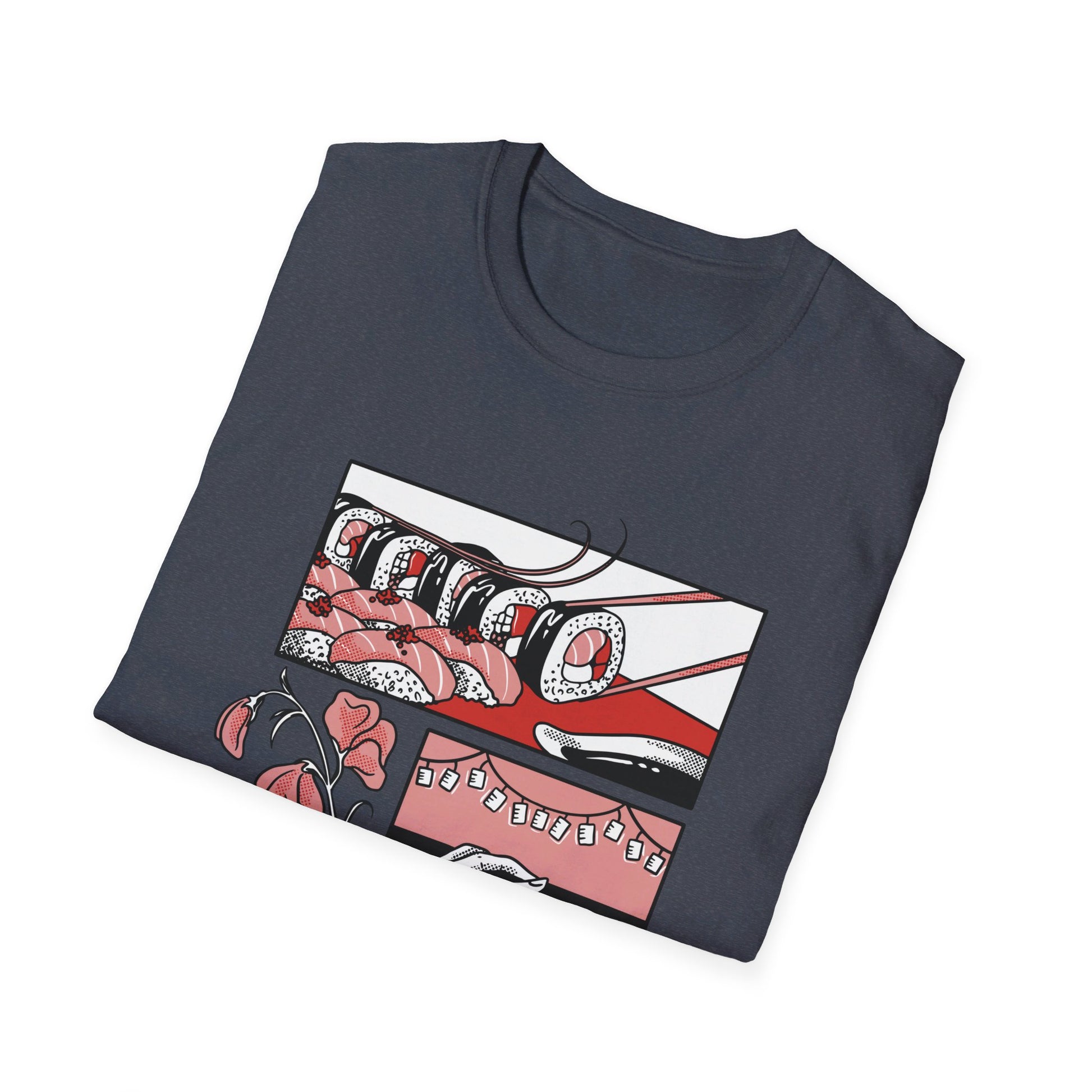 Japanese Sushi Food - Slice Of Life - Front Design - Premium Bio Unisex T-Shirt - Pure Face Streetwear