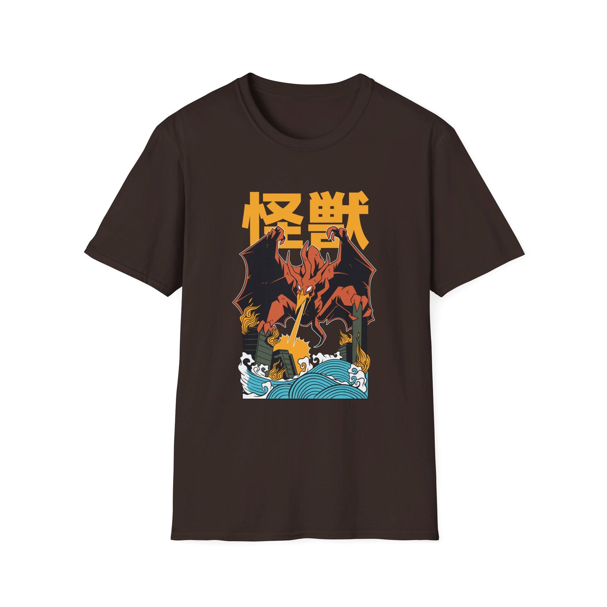 Fire Dragon - Kaiju Monster - Front Design - Premium Bio Unisex T-Shirt - Pure Face Streetwear