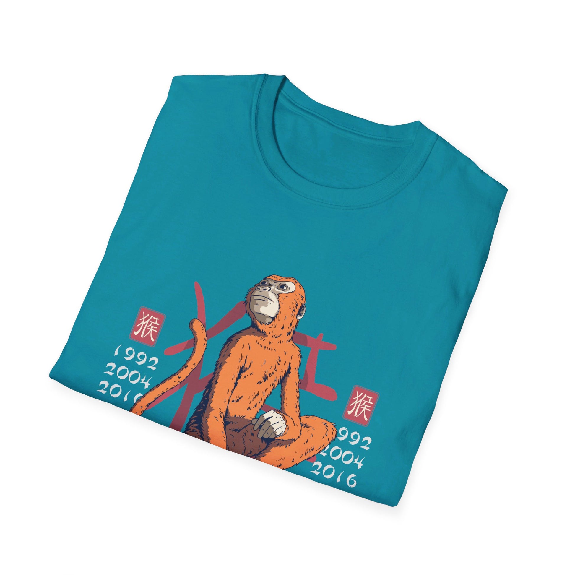 Monkey - Chinese Zodiac Anime - Front Design - Premium Bio Unisex T-Shirt - Pure Face Streetwear