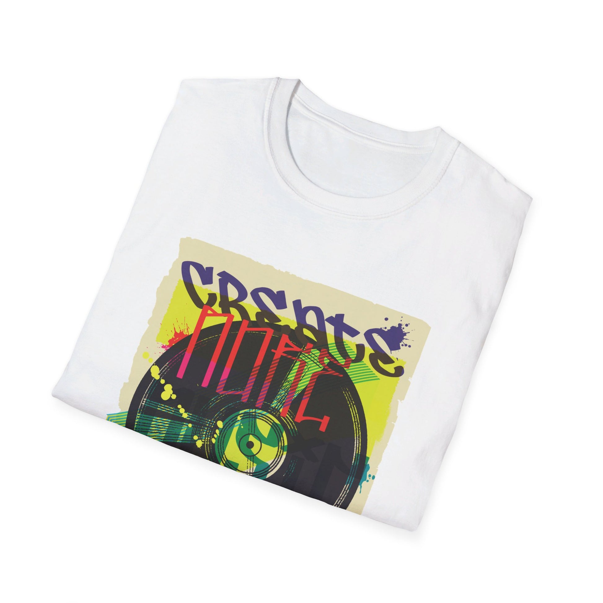 Vinyl Record - Urban Graffiti - Front Design - Premium Bio Unisex T-Shirt - Pure Face Streetwear