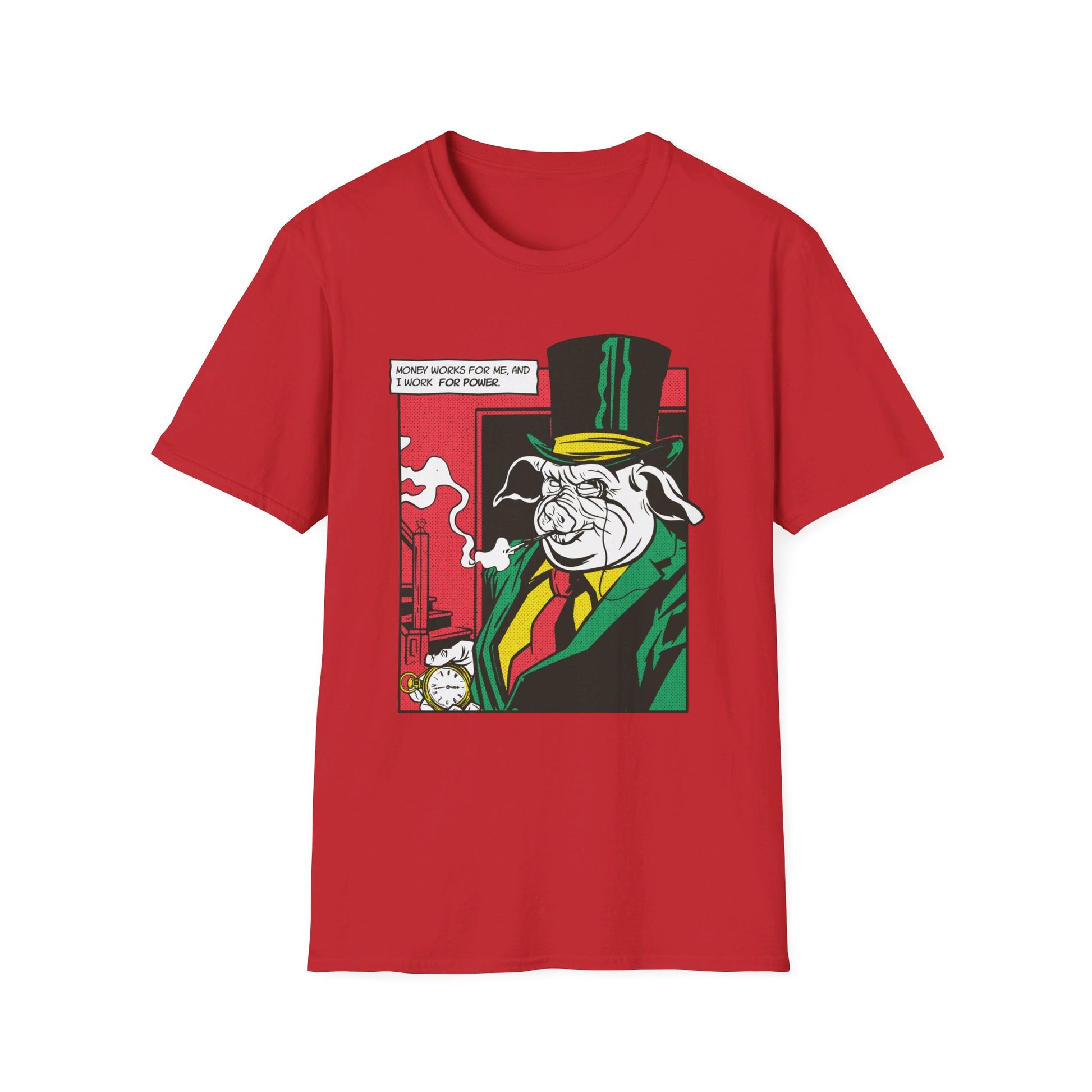 Mister Pig Money Man - Comic Mafia - Front Design - Premium Bio Unisex T-Shirt - Pure Face Streetwear