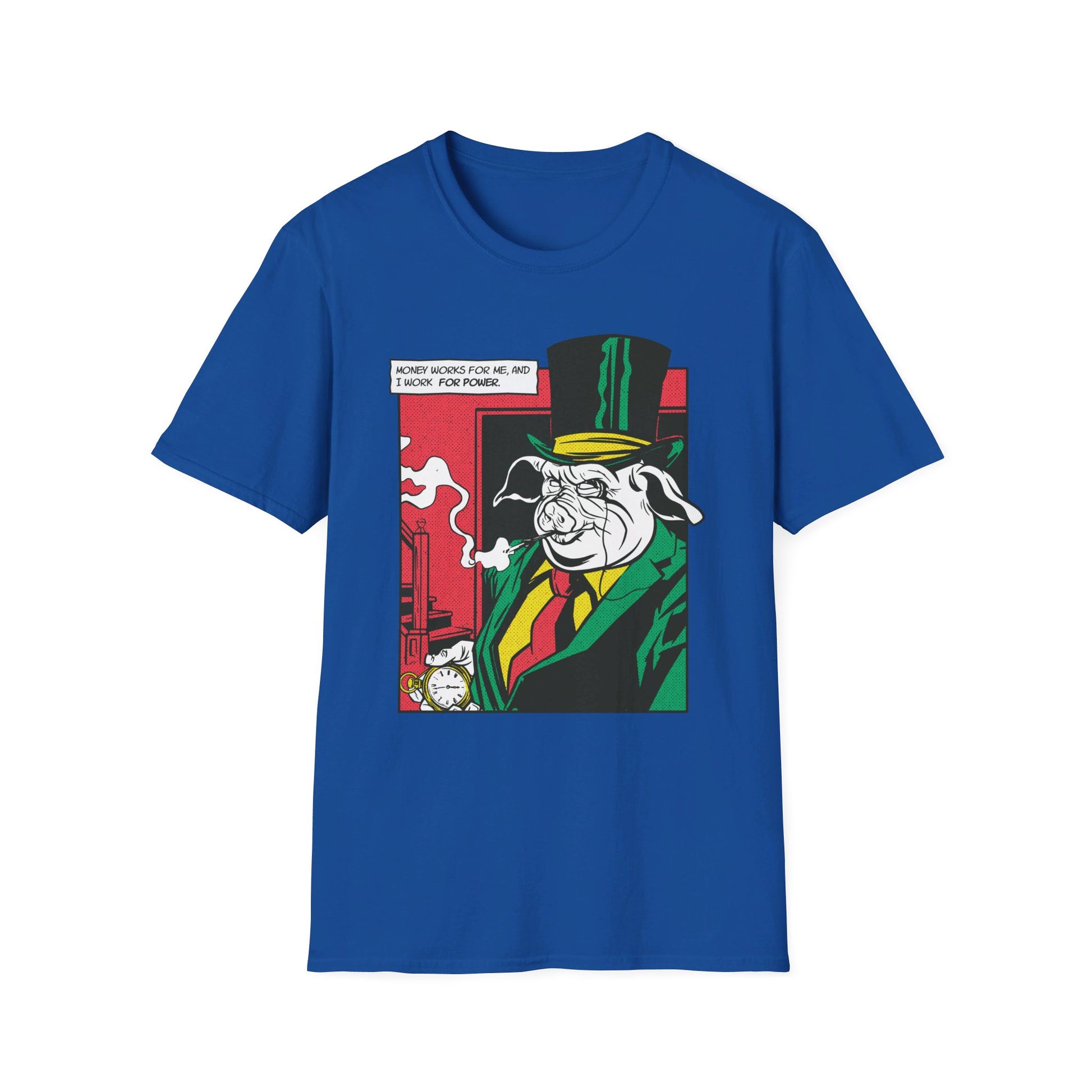 Mister Pig Money Man - Comic Mafia - Front Design - Premium Bio Unisex T-Shirt - Pure Face Streetwear