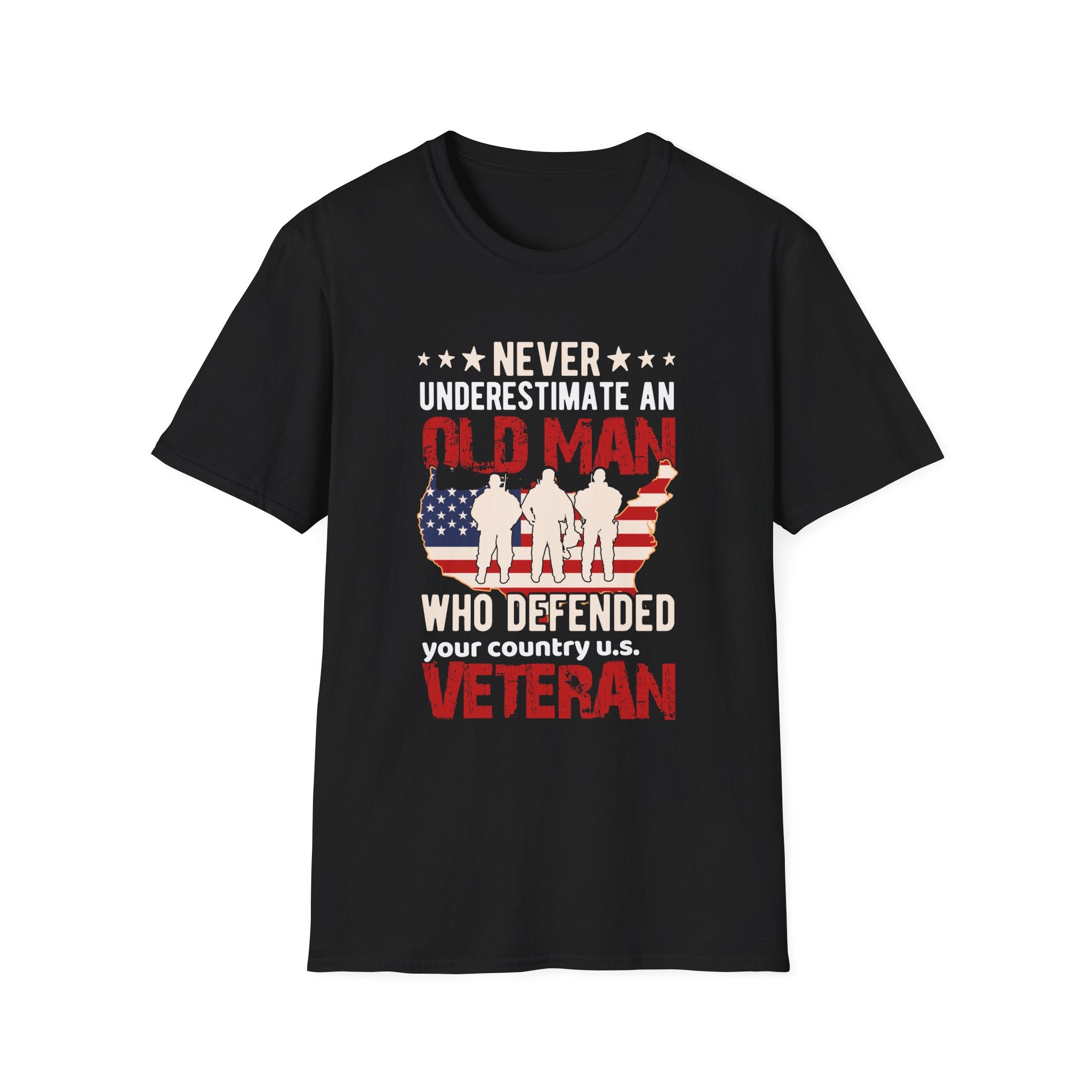 Never underestimate an Old Man who defended you country U.S. Veteran - Veteran - Front Design - Premium Bio Unisex T-Shirt