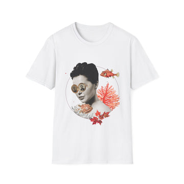 Fish Woman - Quirky Collage - Unisex T-Shirt