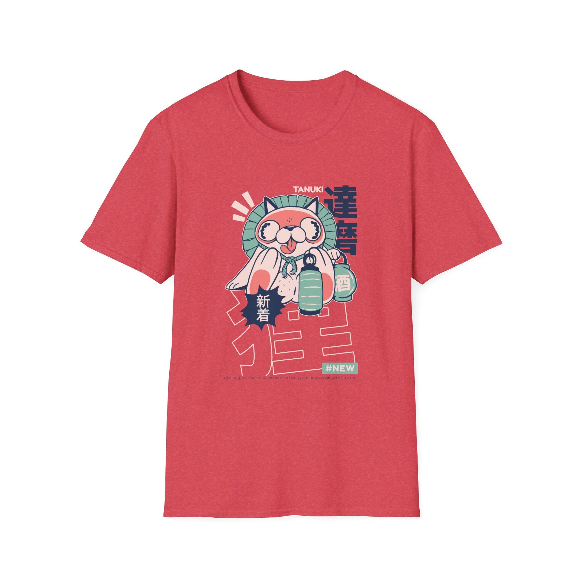 Tanuki - Japanese Yokai - Front Design - Premium Bio Unisex T-Shirt - Pure Face Streetwear