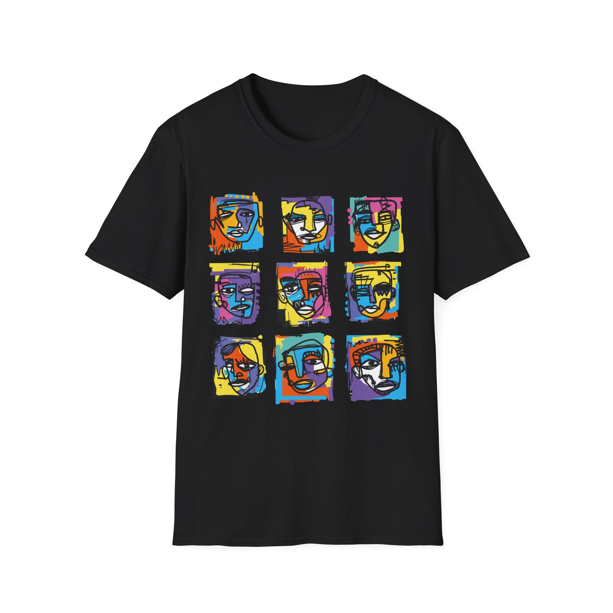 Nine Faces - Modern Art - Unisex T-Shirt