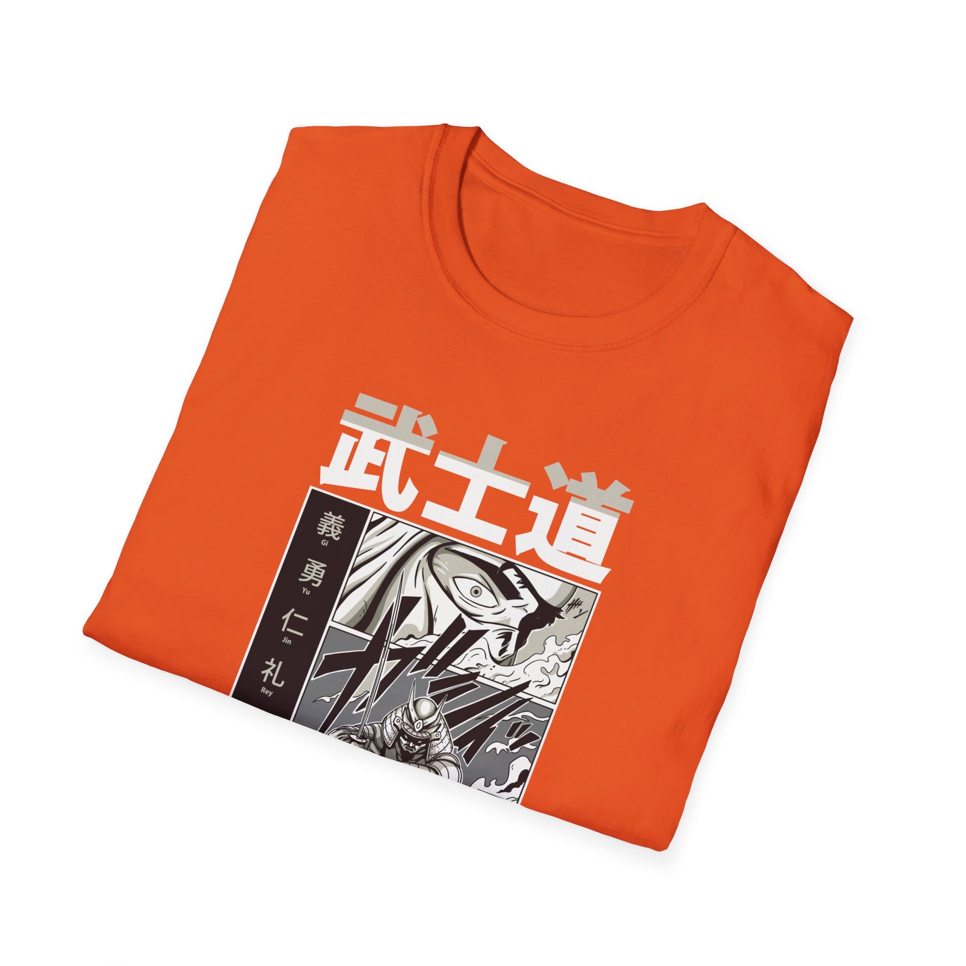 Bushido Fight - Samurai Manga - Front Design - Premium Bio Unisex T-Shirt - Pure Face Streetwear