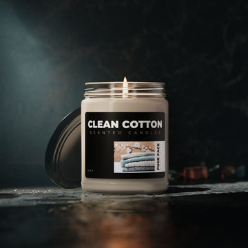 Clean Cotton - Hand-Poured Scented Soy Wax Candle 9oz