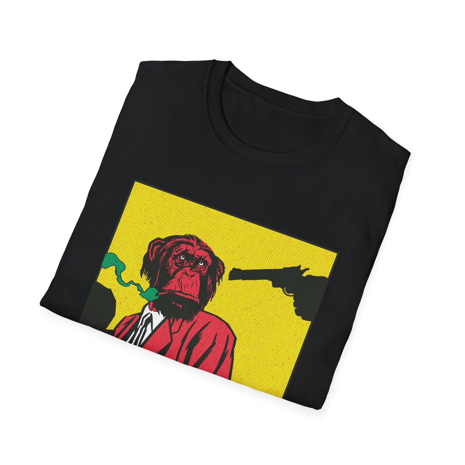 Monkey smoking - Comic Mafia - Front Design - Premium Bio Unisex T-Shirt - Pure Face Streetwear