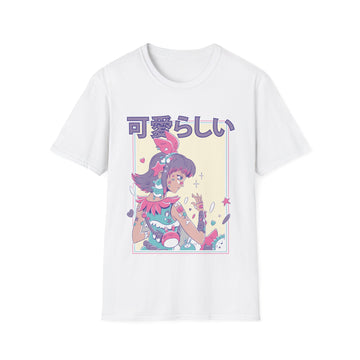 Cute Anime Girl with plushies - Harajuku Anime Girl - Unisex T-Shirt