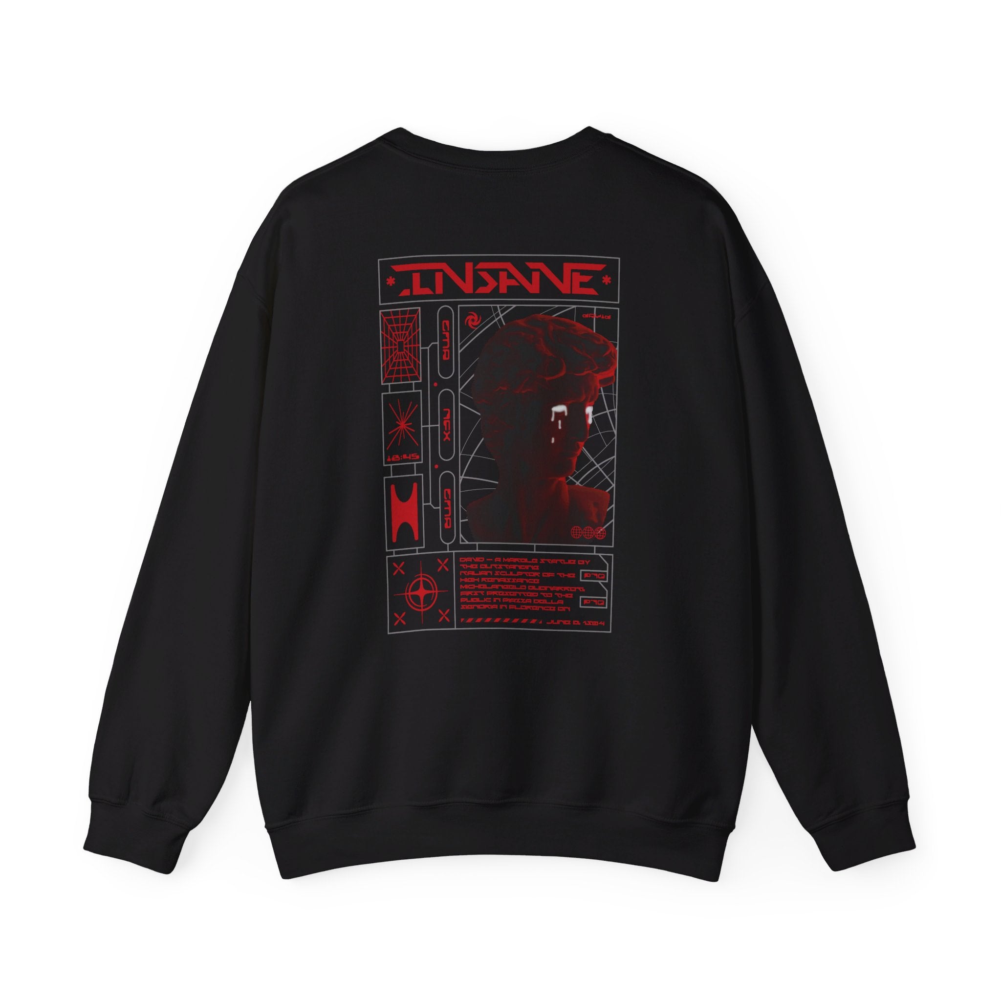 Insane David - Streetwear - Gods Way - Back Design - Premium Unisex Heavy Blend™ Crewneck Sweatshirt