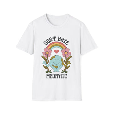 Hippie Retro don´t hate meditate - Hippie Retro - Unisex T-Shirt