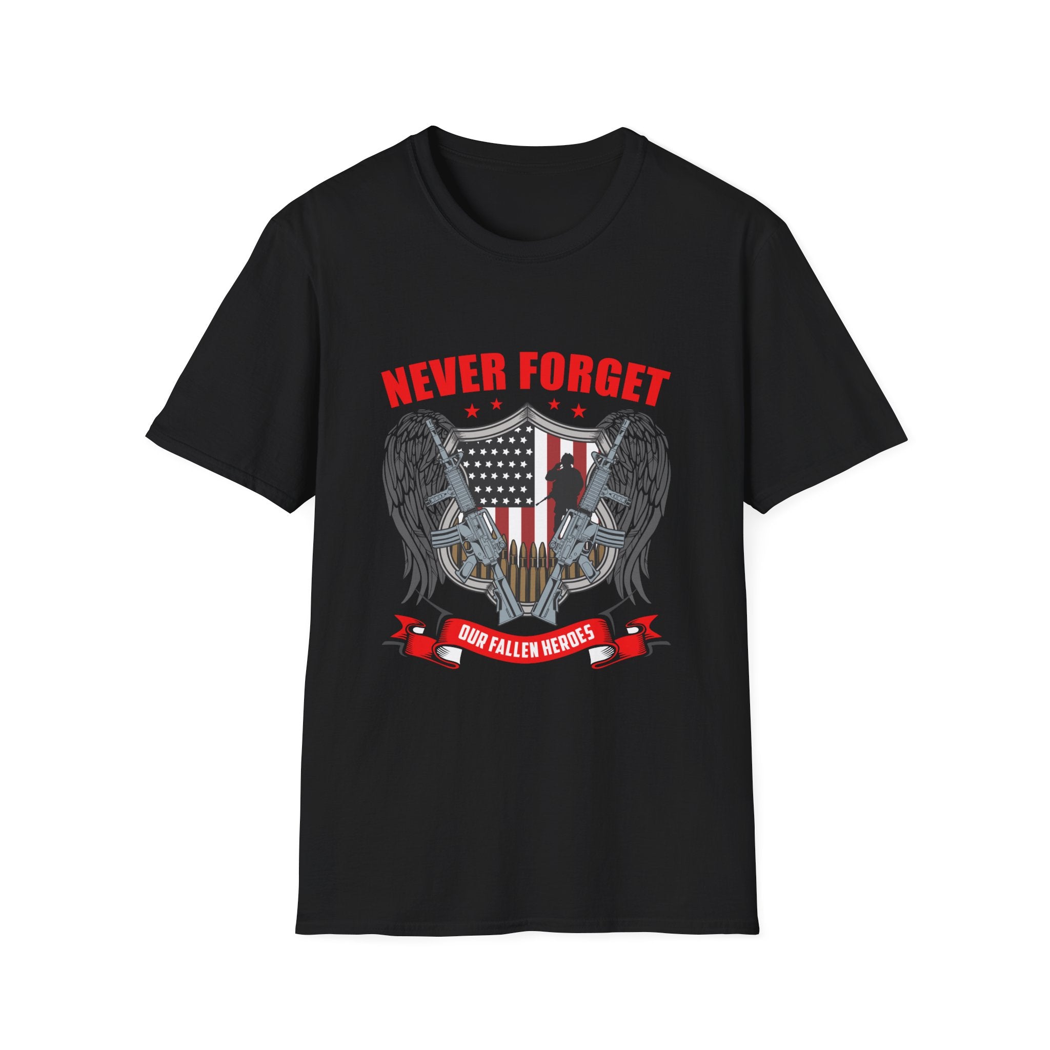 Never forget our fall Heroes - Veteran - Front Design - Premium Bio Unisex T-Shirt