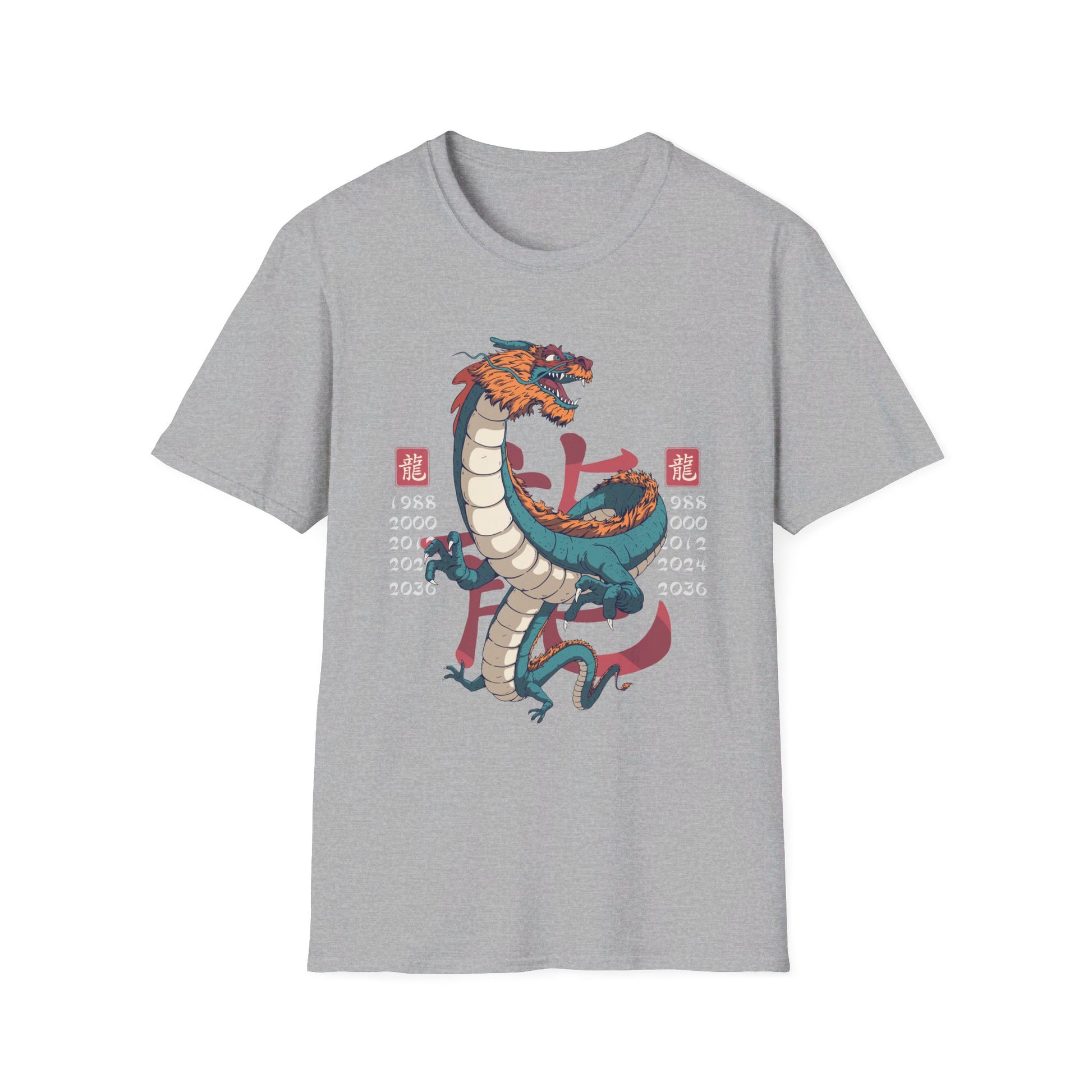 Dragon - Chinese Zodiac Anime - Front Design - Premium Bio Unisex T-Shirt - Pure Face Streetwear