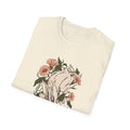 Hare Rabbit Ivy Flowers - Animals In Nature - Front Design - Premium Bio Unisex T-Shirt - Pure Face Streetwear