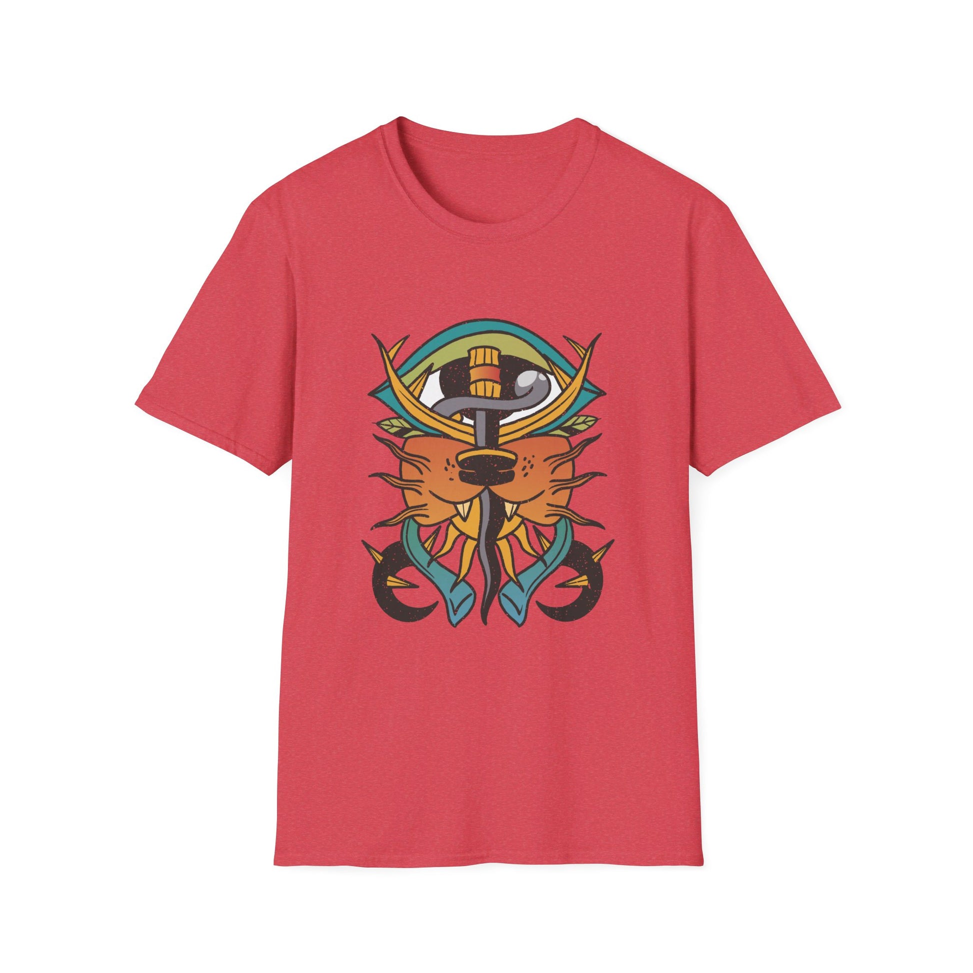 Sword Tattoo - Old School Tattoo - Front Design - Premium Bio Unisex T-Shirt - Pure Face Streetwear