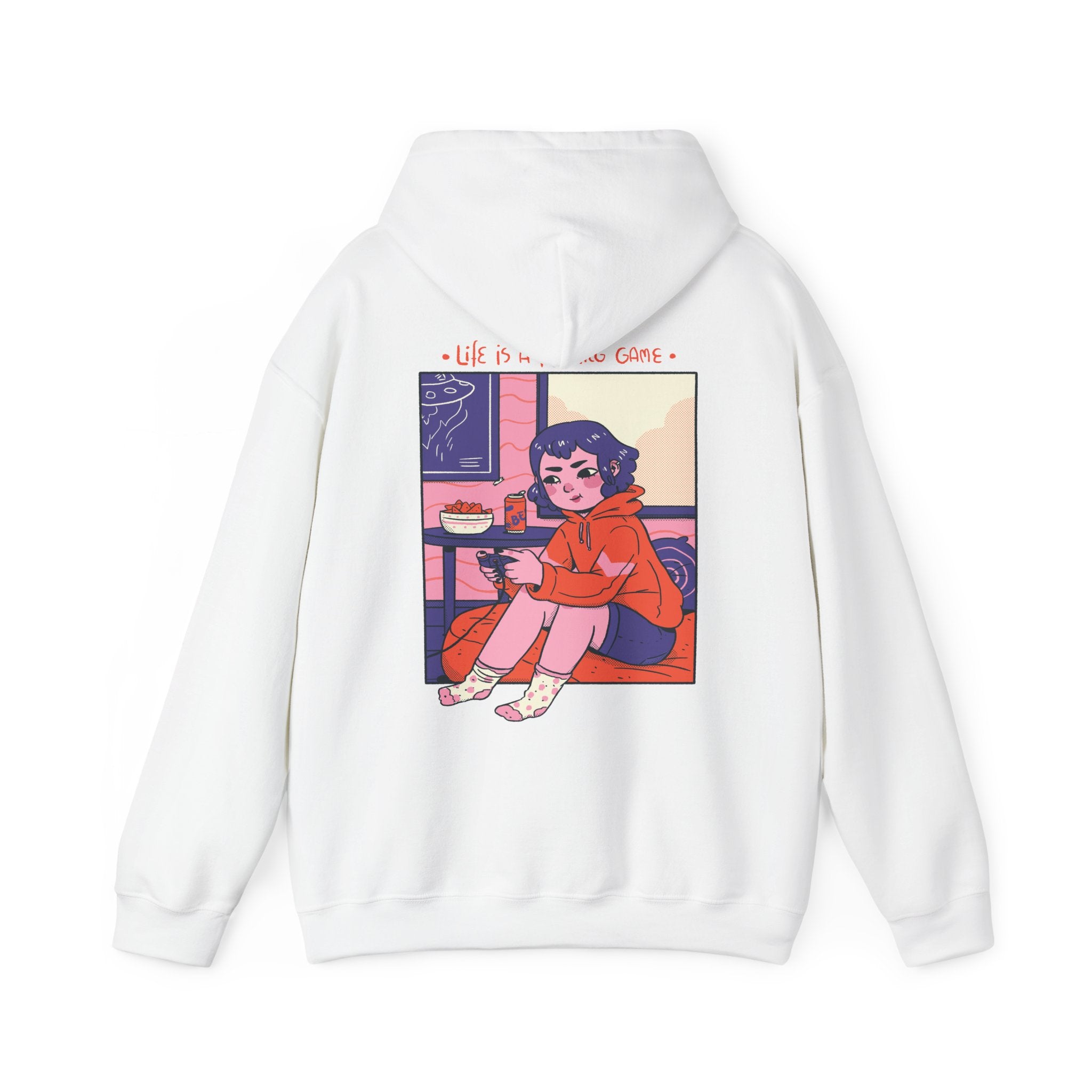 Girl playing Videogames - Cozy at Home - Unisex Hoodie