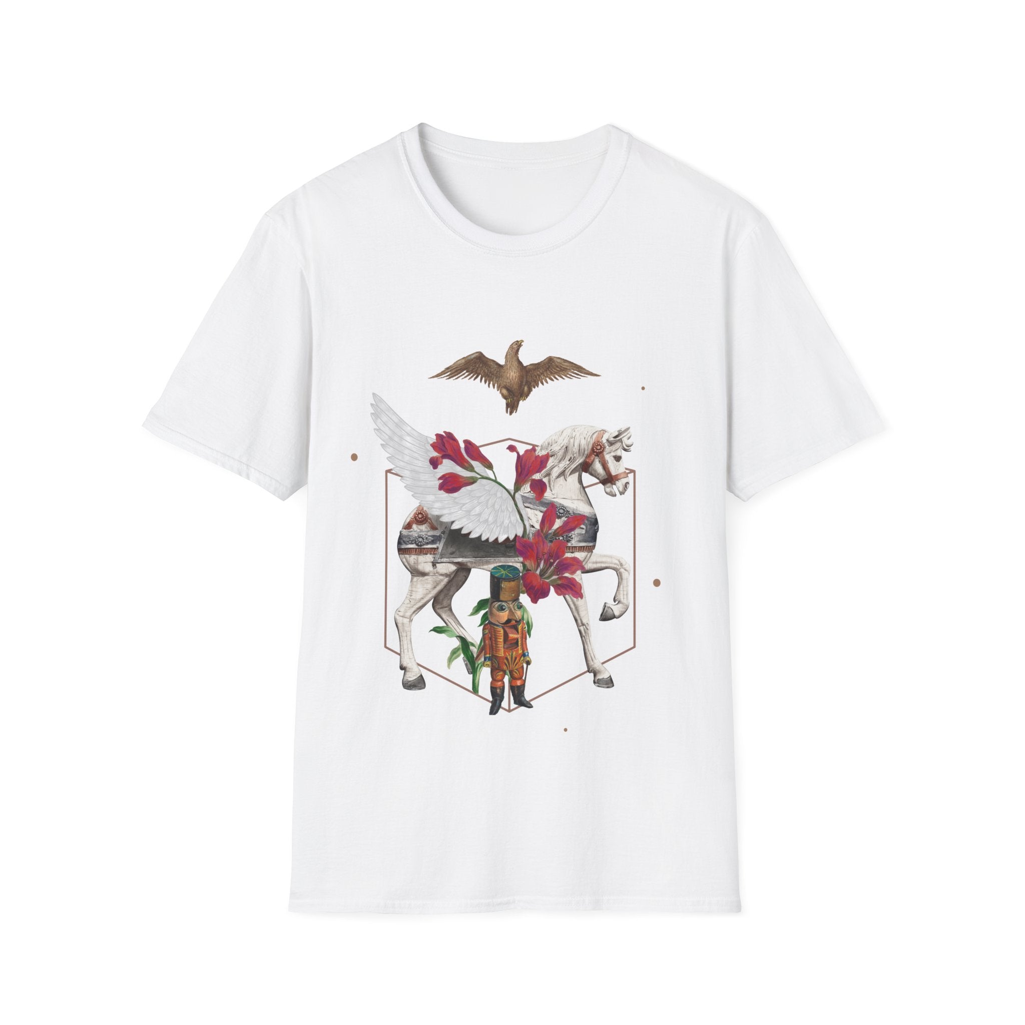 Horse - Quirky Collage - Unisex T-Shirt - Front Print