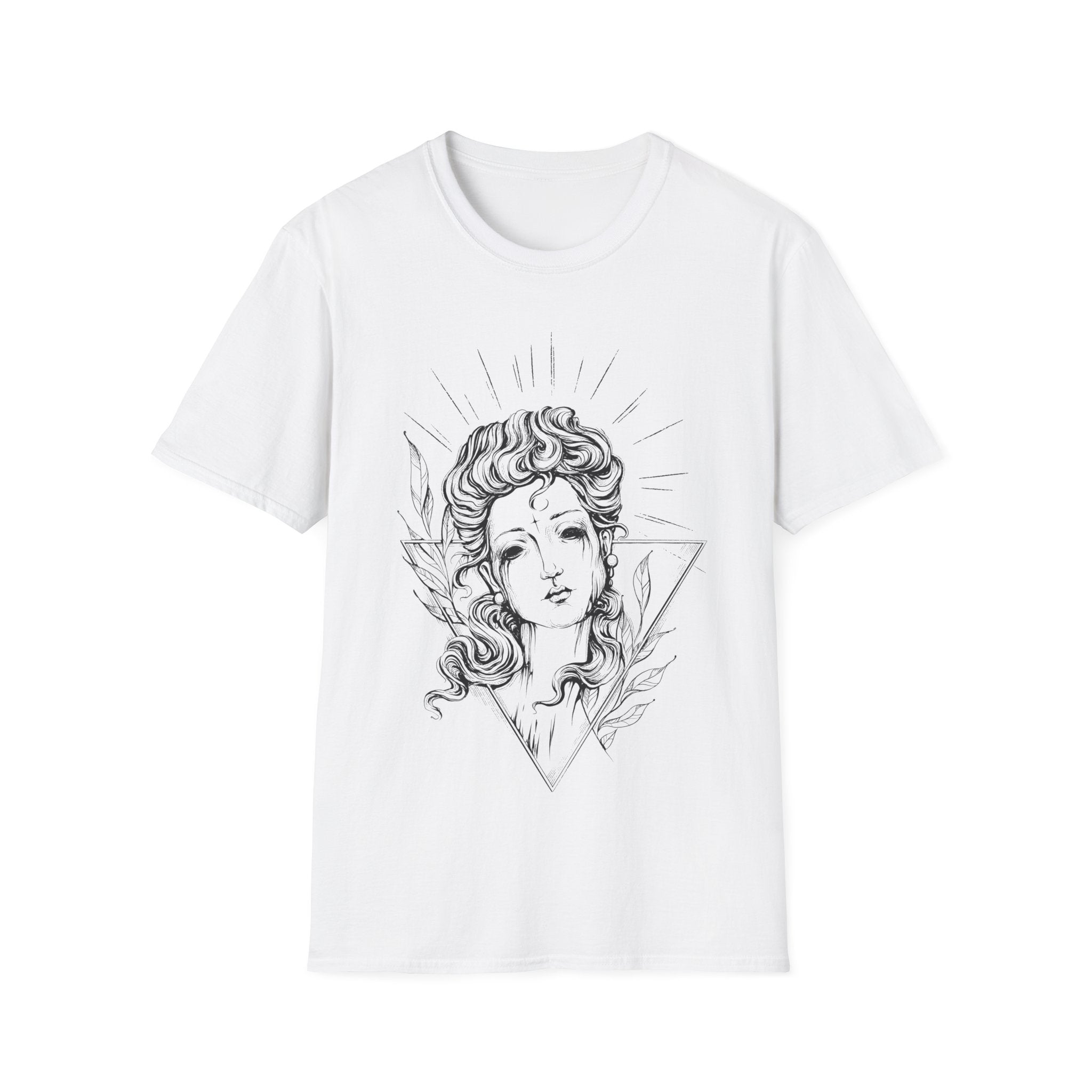 Dark Woman crying - Hand Drawn Dark Gothic - Unisex T-Shirt