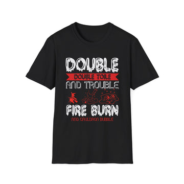 Double and trouble Fire burn - Halloween - Front Design - Premium Bio Unisex T-Shirt