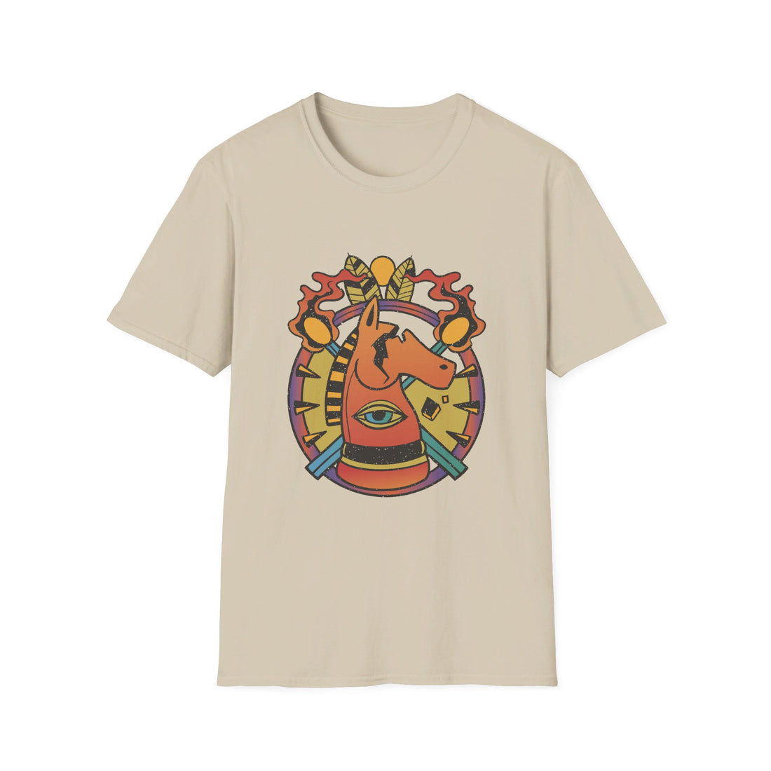 Horse Chess Tattoo - Old School Tattoo - Front Design - Premium Bio Unisex T-Shirt - Pure Face Streetwear