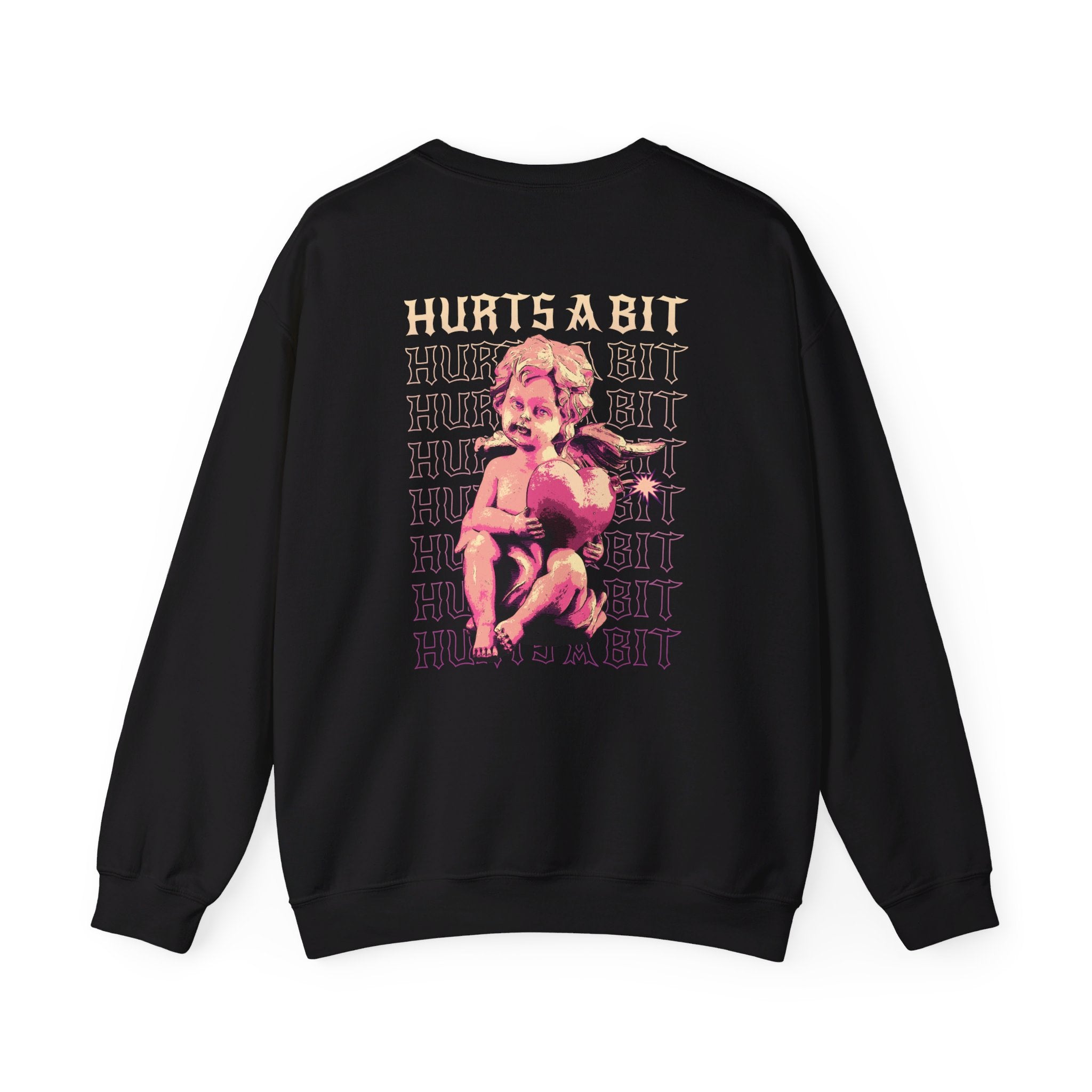 Hurts a Bit - Streetwear - Gods Way - Back Design - Premium Unisex Heavy Blend™ Crewneck Sweatshirt