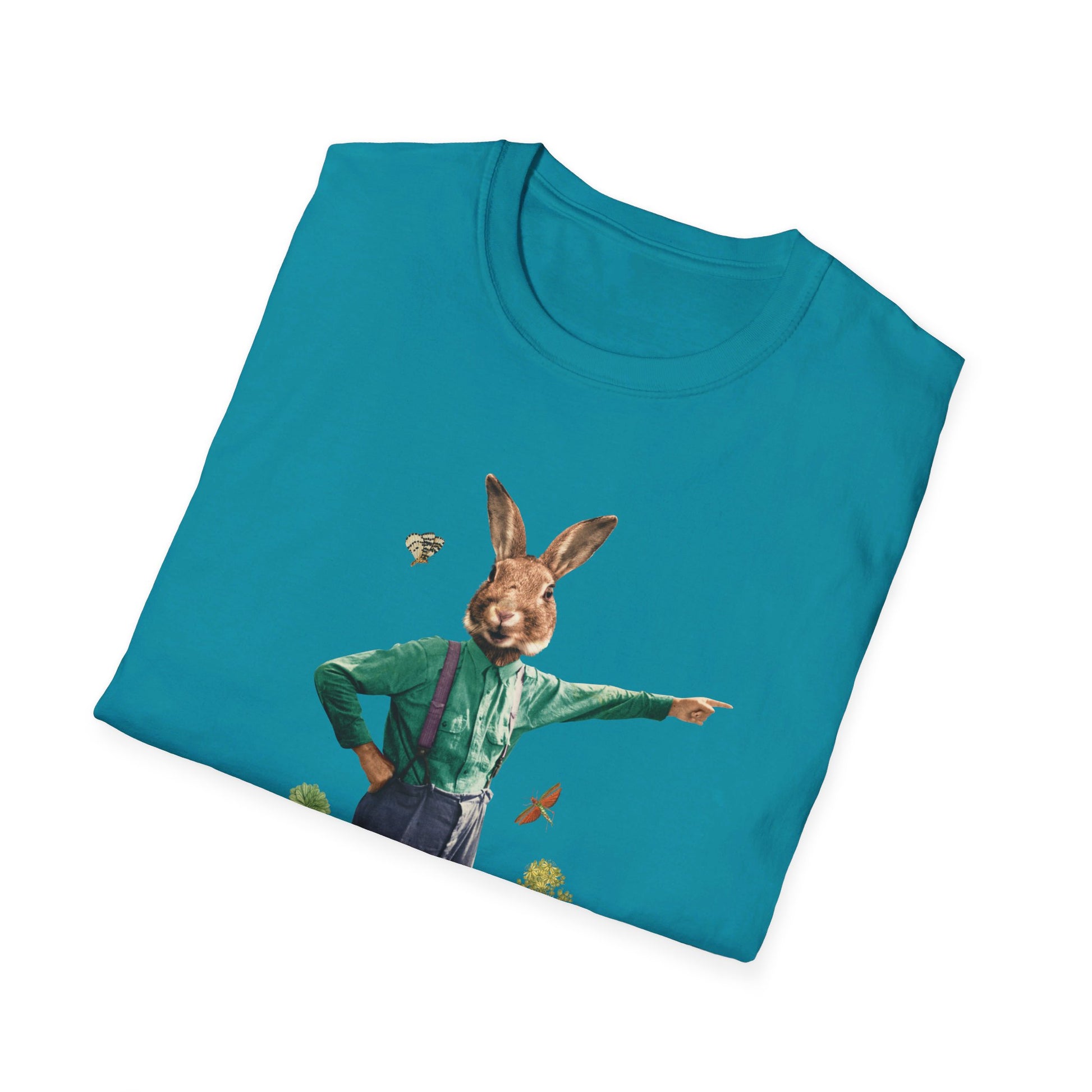 Rabbit - Animal Human - Front Design - Premium Bio Unisex T-Shirt - Pure Face Streetwear