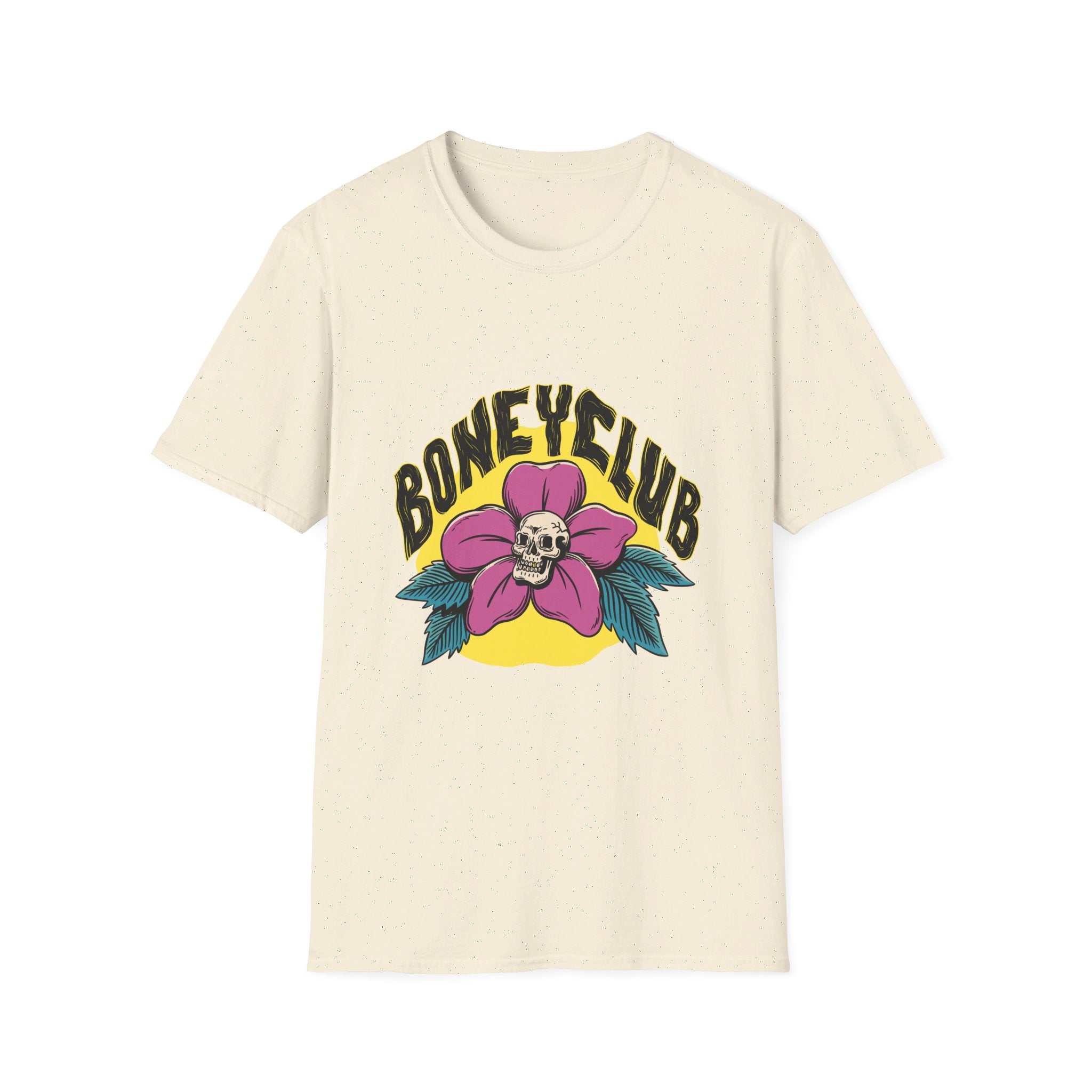 Boneyclub Skull Flower - Summer Skulls - Front Design - Premium Bio Unisex T-Shirt