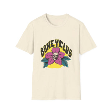 Boneyclub Skull Flower - Summer Skulls - Front Design - Premium Bio Unisex T-Shirt